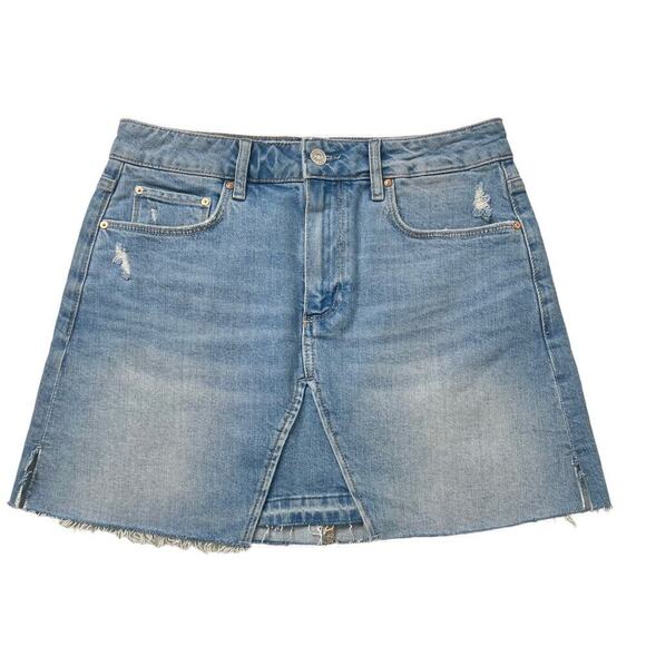 New Without Tags Paige Jessie Skirt Undone Distressed Hem Size 28 - Picture 2 of 10